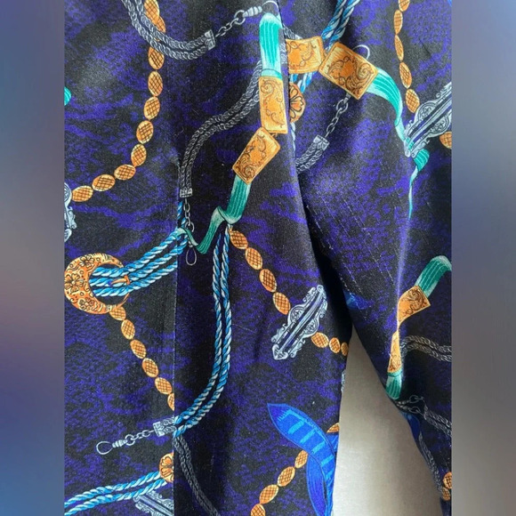 Samuel Dong Designer printed flared sleeve button blazer Sz S - Picture 3 of 16